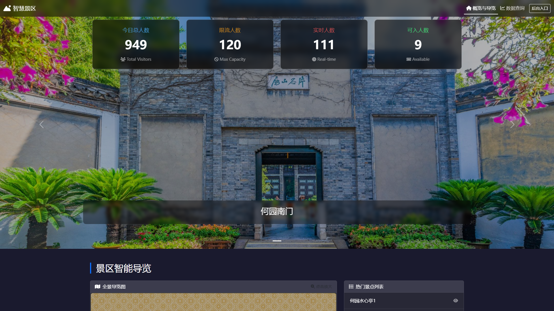 景区客流统计与导览系统