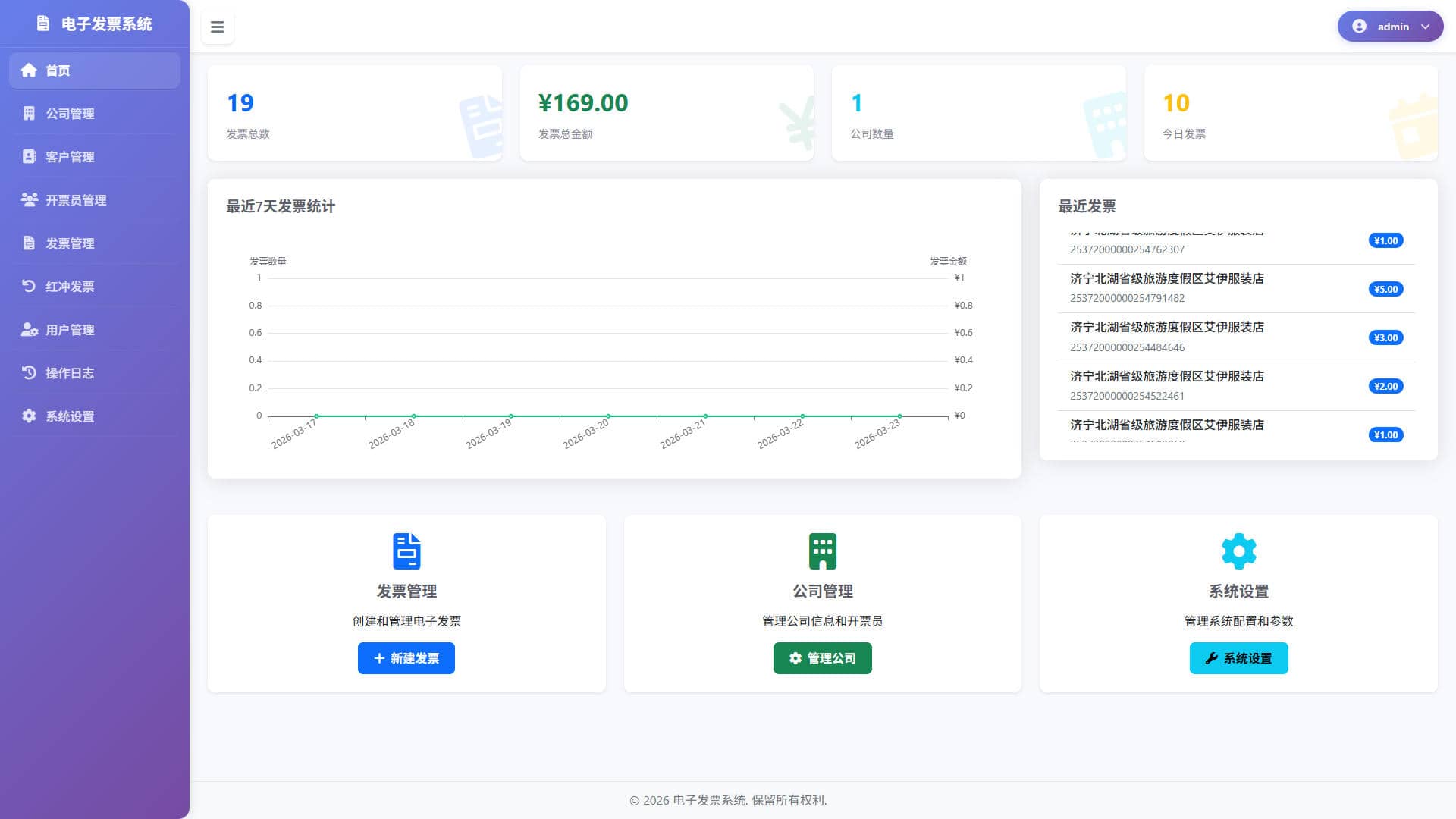 电子发票管理系统